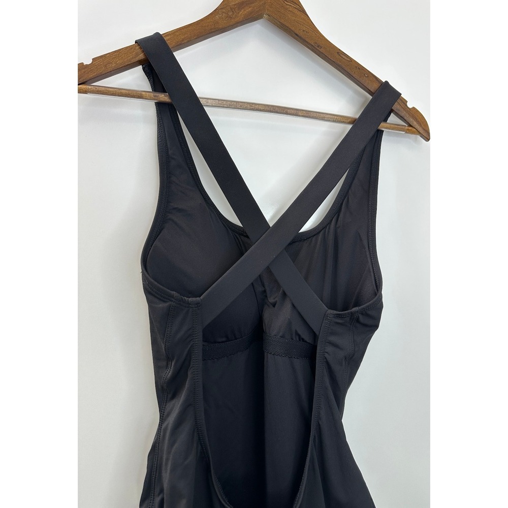 Andie One Piece Swimsuit Black Criss Cross Open Back Scoop Neck Womens Large - Picture 8 of 12